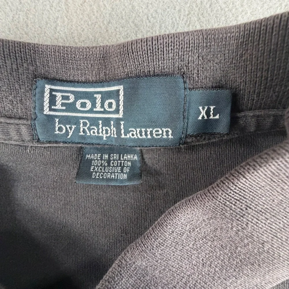 Polo Ralph Lauren Men's XL Faded Black Cotton Polo Shirt Pony Logo Classic Fit